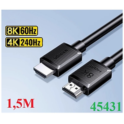 Cáp HDMI 2.1 dài 1.5M 8K@60Hz hỗ trợ HDR eARC Ugreen 45431 - Hàng chính hãng