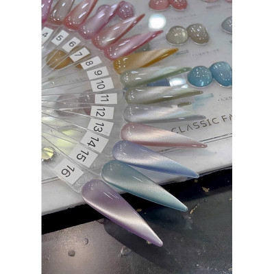 Set Sơn Mắt Mèo Ánh Trăng 16 Màu JiaoYanShe Tặng Kèm Bảng Màu, Sơn Mắt Mèo Jiao Hàn Quốc Đặc Mướt, Cọ Đẹp, Chai 15ml Nữ Women