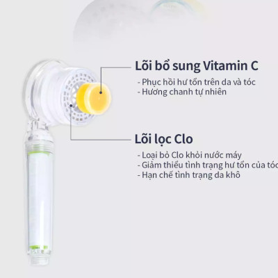 Phụ kiện vòi sen Cuckoo CWCF-CHVT1C: Lõi bổ sung vitamin C và Lõi Clo - Hàng chính hãng
