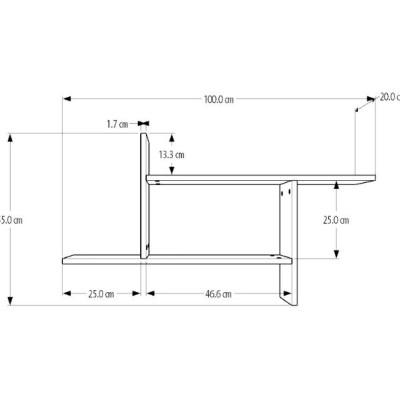 Kệ Gỗ Trang Trí Treo Tường 2 Tầng Juno Sofa CTKT515 KT 100 x 55 x 20cm