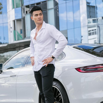 Áo Sơ Mi Andromeda Phom Ôm Cho Nam Tay Dài Kiểu Dáng Hàn Quốc Nhiều Màu