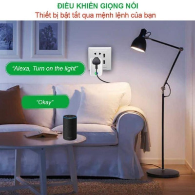 Ổ cắm Wifi Hunonic SK01 điều khiển mọi thiết bị từ xa bằng điện thoại, Hẹn giờ tự động, Chia sẻ người dùng, BH 12 tháng.