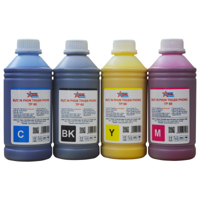 Mực in phun Thuận Phong PIGMENT (không phai) TP60 (1L) dùng cho máy in phun Epson Stylus Photo T60 / 1390 / R330 / T50 / R270 / R290 / R295 / R390  - Hàng Chính Hãng