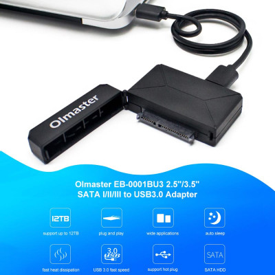 Bộ chuyển đổi hộp ổ cứng OImaster EB-0001BU3 2,5 "/3,5" SATA I / II / III sang USB3.0 cho SSD HDD