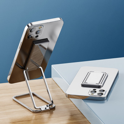 Giá kệ đỡ điện thoại hợp kim dán mặt đế sau chống lưng vòng tay xoay 360 độ Kickstand gấp gọn K4 - Hàng chính hãng