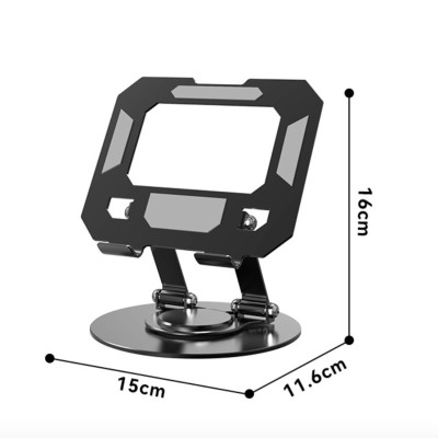 Kệ đỡ giá đỡ đế tản nhiệt cho máy tính bảng hợp kim nhôm gấp gọn xoay 360 độ nhiều nấc độ cao K1 - Hàng chính hãng