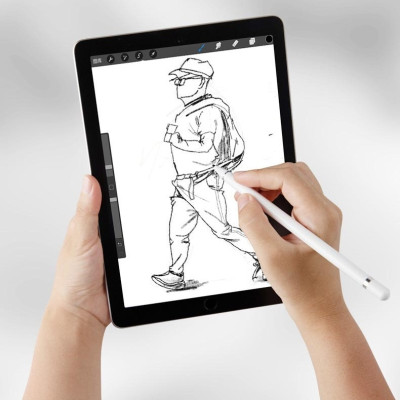 Bút cảm ứng stylus thông minh đầu bút 1.4mm siêu mịn mượt hiệu WIWU Pencil X cảm ứng điện dung cho iPad trang bị thời lượng pin cao - Hàng nhập khẩu