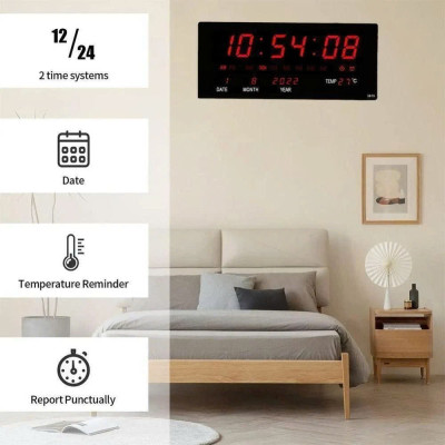 Đồng Hồ Vạn Niên LED Kỹ Thuật Số Đa Chức Năng - Mẫu Treo Tường Cao Cấp Cho Mọi Không Gian