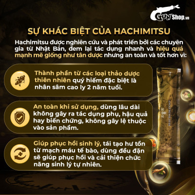 Tinh chất phục hồi sức khỏe và tăng cường sinh lý nam giới Hachimitsu - Gói 20gr