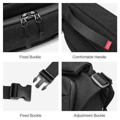 Túi đeo chéo OZUKO chống thấm nước có cổng sạc USB thời trang trẻ trung dành cho nam