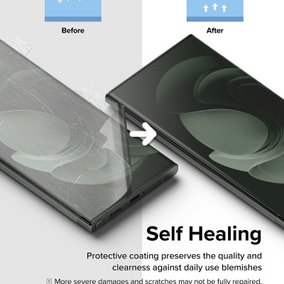 Dán màn hình dành cho Samsung Galaxy S23 Ultra Ringke Dual Easy Film Wing (Hộp 2 miếng) - Hàng Chính Hãng