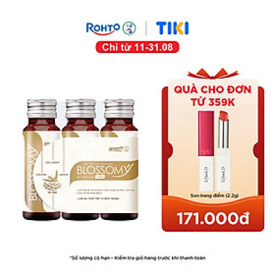 Nước uống collagen tổ yến giúp đẹp da, tăng cường sức khỏe Blossomy Premium lốc 3 chai x 50ml