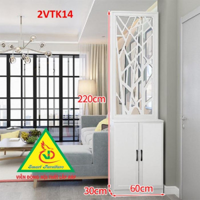 Tủ kệ trang trí kiêm vách ngăn phòng khách , nhà bếp 2VTK14 - Nội thất lắp ráp Viendong Adv