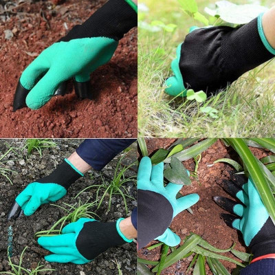Găng tay làm vườn có móng vuốt để cào ,bới đất ,chăm sóc cây , chống thấm nước , bảo vệ tay khỏi đất bẩn ,các hóa chất từ phân bón , thuốc trừ sâu , diệt cỏ  tránh  tổn thương do va chạm với vật sắc nhọn , cành cây, co giãn đàn hồi tốt , dễ vệ sinh