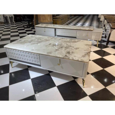 Hàng HOT GIÁ SỈ combo bàn trà + kệ tivi nhập khẩu mặt đá pandora