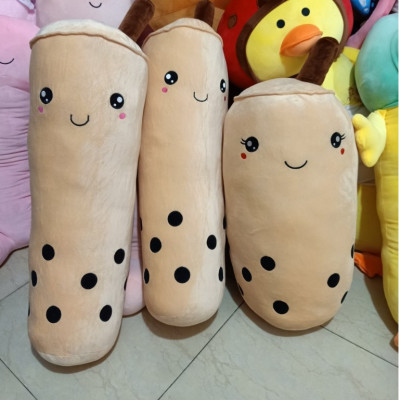 Gối ôm hình ly trà sữa trân châu cute - Size 80cm đến 1m - Quà tặng gấu bông êm mịn cho bé.