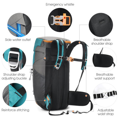 Weikani 40L Insulated Hydration Backpack Shoulder Leisure Outdoor Backpack Sports Backpack for Running Hiking Camping