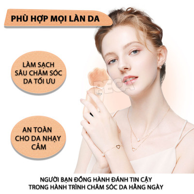 Máy rửa mặt đa năng 2in1 Kemei KM-293 điều chỉnh 3 mức tốc độ, kèm đầu lăn nâng cơ massage giảm thâm mắt - Hàng chính hãng