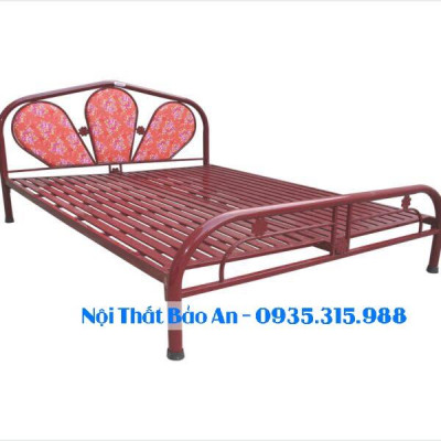 Giường sắt giá rẻ nhiều kích thước (0,8cm x 2m , 1mx2m , 1m2x2m ) Bảo An mẫu 10