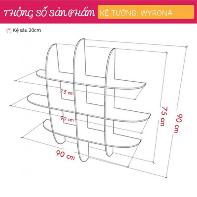 Giá đỡ sách nhỏ gọn phong cách hiện đại SMLIFE Wyrona
