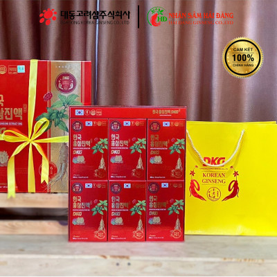 Nước hồng sâm đông trùng hạ thảo DKG hộp 30 gói chính hãng Hàn Quốc