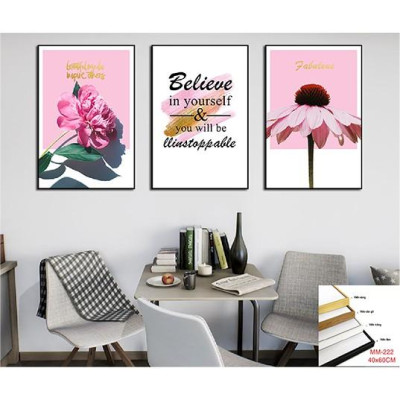 TRANH BỘ 3 TREO TƯỜNG CỠ ĐẠI (30 x 40cm x3 bức) - PHONG CÁCH BẮC ÂU- TB31009FGC9