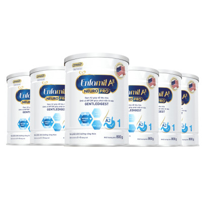Thùng 6 lon sữa bột Enfamil A2 Neuropro 1 cho trẻ từ 0 - 6 tháng tuổi – 800g