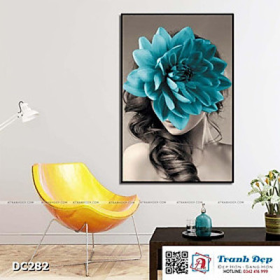 Tranh đơn canvas treo tường Decor Cô gái nghệ thuật - DC282