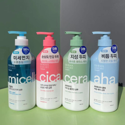 Dầu gội và dầu xả phục hồi tóc hư tổn giảm bết Derma & More CERAMIDE giảm gãy rụng, dưỡng tóc bóng khỏe 600ml