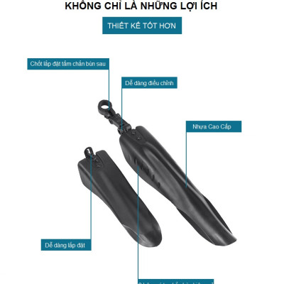 Bộ 2 Tấm Chắn Bùn Xe Đạp Thể Thao Cao Cấp - Hàng Nhập Khẩu