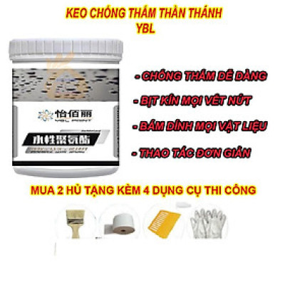 [KEO TRONG SUỐT] - chống thấm vết nứt mái nhà, sàn nhà vệ sinh, máng xối, mái tôn- dung tích 