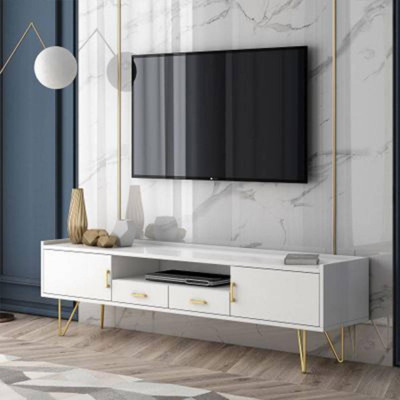 [Trả góp 0%] Kệ Tivi Davide trắng IBIE nhiều tùy chọn