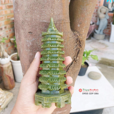 Tháp văn xương 9 tầng đá ngọc Ấn độ - đá Non Nước