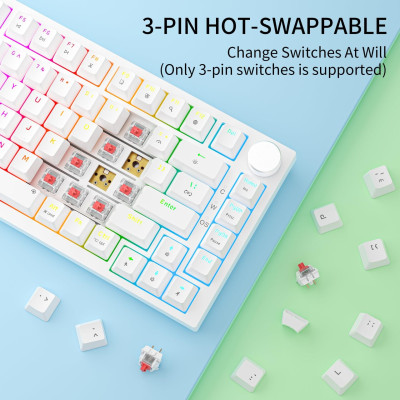 Bàn phím cơ Newmen GM326 E-Sports (Volume control Buton) - Hàng Chính Hãng