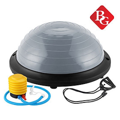 BG Bóng tập YOGA bóng thăng bằng GREY  58x20cm kèm bơm bóng,Bosu Bóng Tập Cân Bằng Bosu tập thể dục,Bóng đẹp Yoga Tại Nhà Cao Cấp ( hàng nhập khẩu)