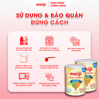 Combo 2 Hộp Sản Phẩm Dinh Dưỡng Công Thức Meiji Infant Formula - Nhập khẩu chính hãng (800g)