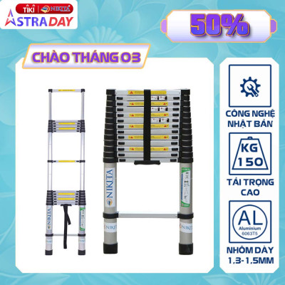 Thang nhôm rút gọn đơn - 14 bậc - 4.9 Mét