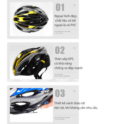 Mũ Bảo Hiểm Xe Đạp MTB Điều Chỉnh Cho Nam/Nữ, họa tiết carbon FTTK-01 nhiều màu, chất liệu xốp EPS - Thiết Kế Thể Thao, an toàn, nhẹ, thoáng khí, vành tháo rời cho xe đạp MTB - Mai Lee