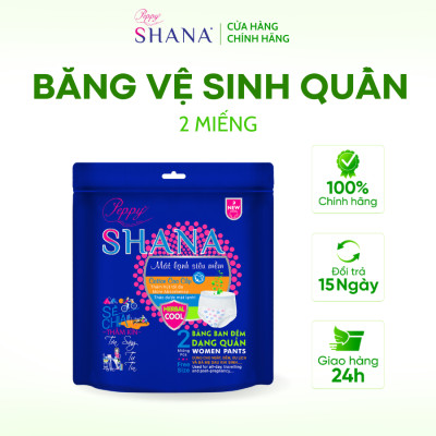 Băng Vệ Sinh Quần Peppy Shana Ngày Đêm Siêu Thấm, Freesize, Chống Tràn Tối Đa