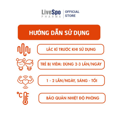Xịt mũi Giảm nghẹt mũi, chảy nước mũi - Livespo NAVAX chuyên dụng - Hộp 10 ống x 4ml
