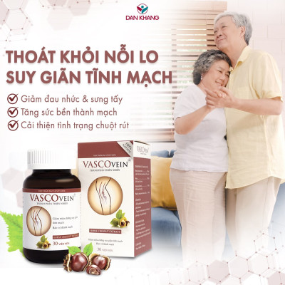 Bộ Sản Phẩm Hỗ Trợ Bệnh Suy Giãn Tĩnh Mạch Vascovein (Viên uống & Kem thoa)