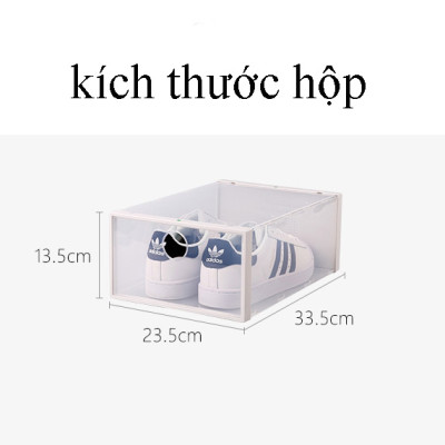Combo 5 Hộp Đựng Giày Dép Nhựa Cứng Đa Năng Cao Cấp- Chống Bám Bụi Bẩn, Có Lỗ Thoáng Khí- Lắp Ráp Đơn Giản- Hàng Chính Hãng MINIIN