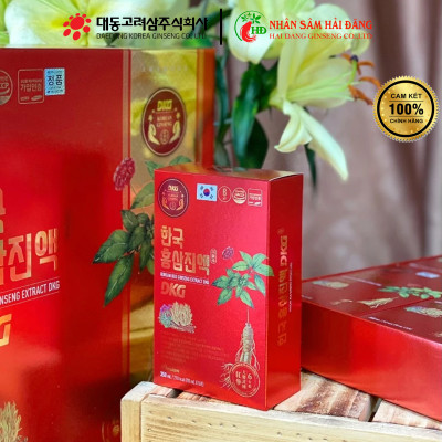 Nước hồng sâm đông trùng hạ thảo DKG hộp 30 gói chính hãng Hàn Quốc