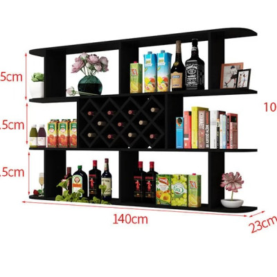 Kệ Để Vang Treo Tường 3 Tầng Bo Góc Hiện Đại Thương Hiệu SIB Decor (Kèm Giá Treo Ly) KR08