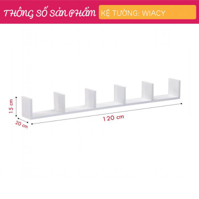 Giá sách treo tường đẹp SMLIFE Wiacy