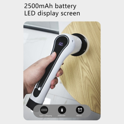 Chổi Cọ Nhà Vệ Sinh Bằng Điện, Máy Cọ Rửa Đa Năng Không Dây, Chổi Chà Nhà Tắm Bồn Cầu Toilet 8 Đầu Tiện Lợi