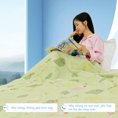 [CHĂN HÈ MÁT LẠNH] Mền lạnh I Cool Advance NIN House NM8030 2mx2m2 | Chăn chần Ice Silk, Chăn điều hoà nhiều độ