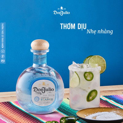 Hộp quà Rượu Tequila Don Julio Blanco, nồng độ Alc 38%, 750ml