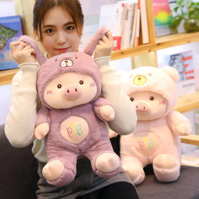 Thú nhồi bông Teddy đội nón ôm tim dễ thương - Size 80cm - Quà tặng gấu bông hình chó, mèo, gấu nón, heo đội nón êm mịn.