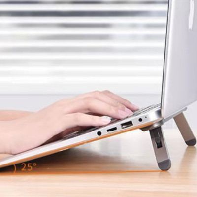 Giá đỡ laptop kệ đỡ máy tính tản nhiệt siêu mỏng gọn có 2 nấc độ cao - Hàng chính hãng